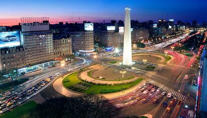 The Obelisk, Av. 9 de Julio and Corrientes Street