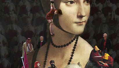 Lluís Barba Origin and thinking. Portrait. The Lady of the Ermine. Leonardo da Vinci, 2017 110 x 80 cm. Diasec