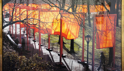 Christo The Gates (Central Park NY), 2005 52 x 78 cm. Performative Photo